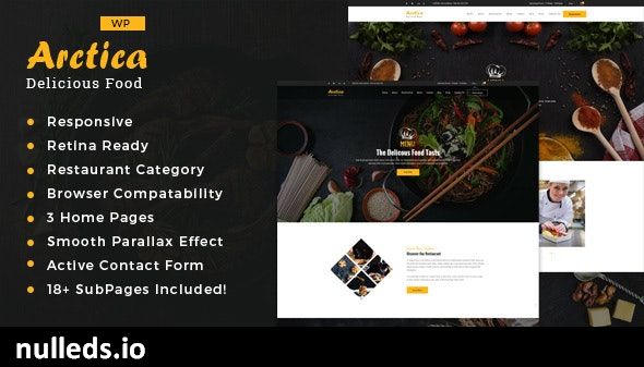 Artica : Restaurant WordPress theme