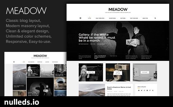 Meadow - Beautiful & Modern Personal Blog Theme