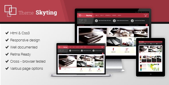 Skyting Magazine WordPress theme