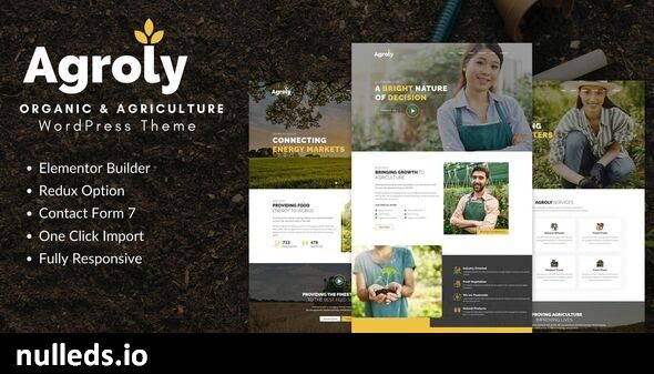 Agroly - Organic & Agriculture Food WordPress Theme