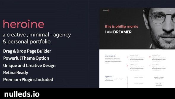 Heroine - Creative Minimal Portfolio WordPress Theme