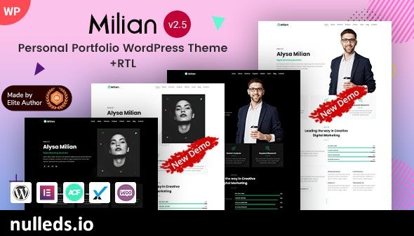 Milian - Personal Portfolio Elementor WordPress Theme