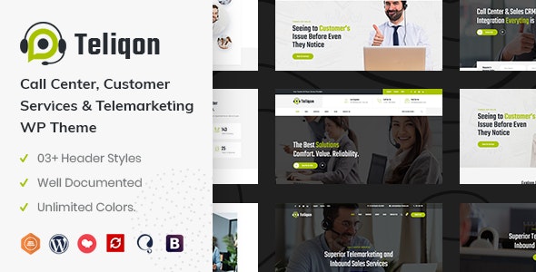 Teliqon | Call Center & Telemarketing WordPress Theme