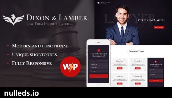 Dixon & Lamber | Law Firm WordPress Theme