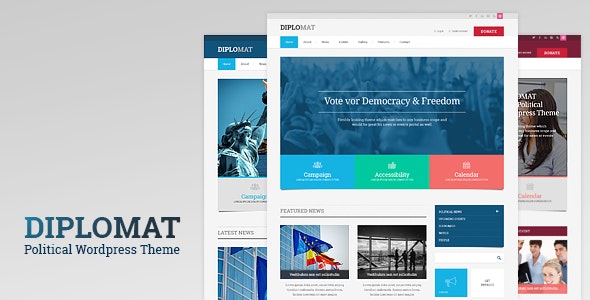 Diplomat | Political Campaign, Party, Blog Responsive WordPress Theme