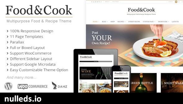 Food & Cook - Multipurpose Recipe WP Theme