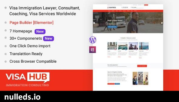 VisaHub - Immigration Consulting WordPress Theme