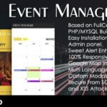 Event Manager PHP Script + Admin panel