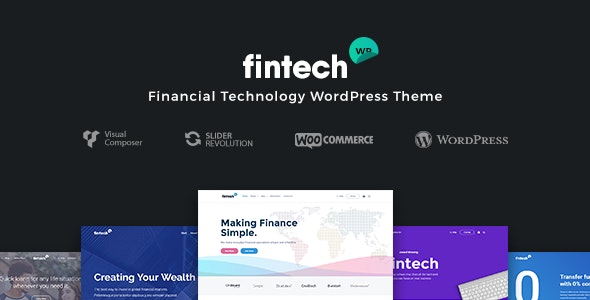 Fintech WP - Financial Technology and Services WordPress Theme