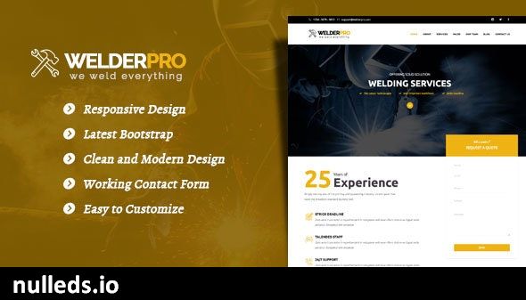 Welder Pro - WordPress Theme for Welding Contractor