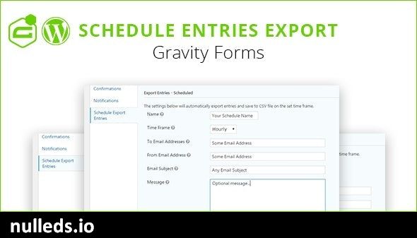 Gravity Forms Schedule Entries Export