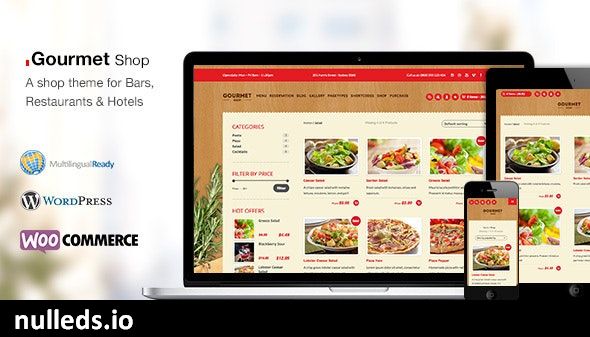 Gourmet Shop - The Restaurant & Bar WordPress Theme