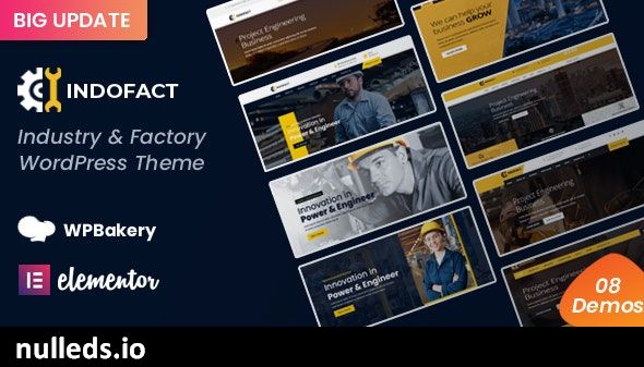 Indofact - Industry and factory WordPress Theme