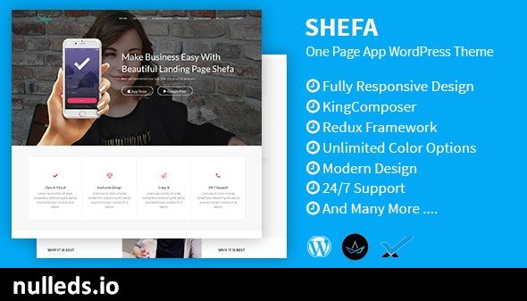 Shefa - One Page App WordPress Theme