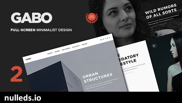 Gabo - Minimalist & Full-Screen WordPress theme