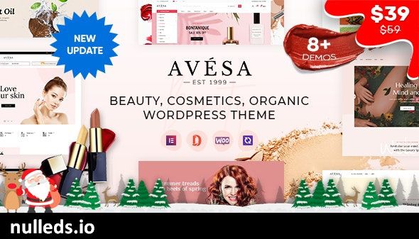 Avesa - Beauty, Cosmetics Store Elementor WooCommerce WordPress Theme (08+ Indexes + Mobile Layout)