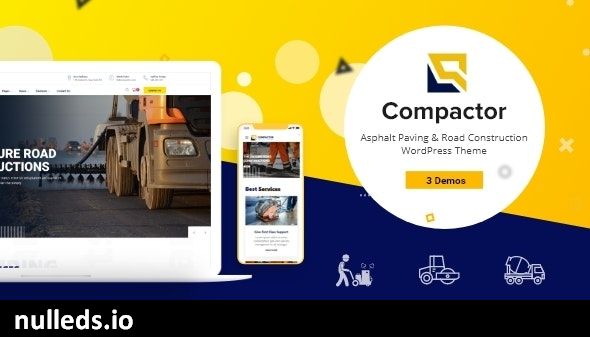 Compactor - Road Construction WordPress Theme