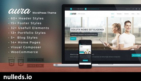 Aura - One Page & Multi Page WordPress Theme