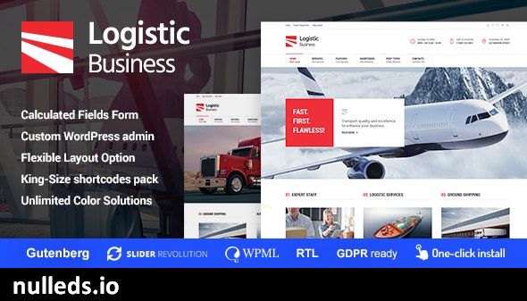 Logistic Business - Transport & Trucking Logistics WordPress Theme