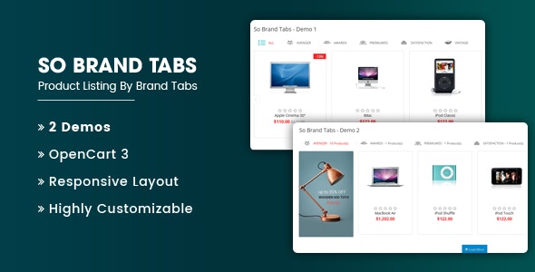 So Brand Tabs - Responsive OpenCart 3 Module