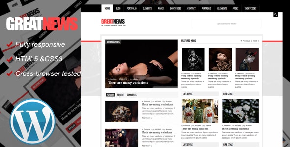 Great News Responsive Wordpress Theme