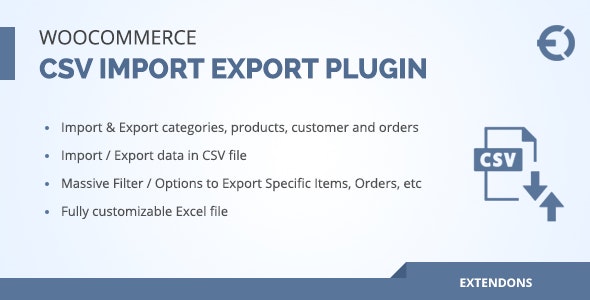 Woocommerce csv import export plugin - orders, customers, products