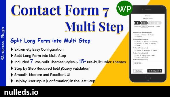 Contact Form 7 Multi Step - Split Long Form into Multi Step