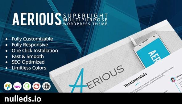 Aerious - Super Light Multipurpose WordPress Theme