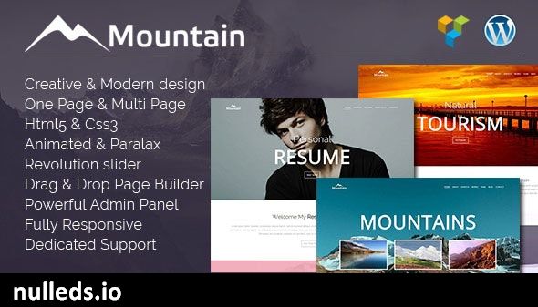 Mountain | Creative One Page WordPress Theme