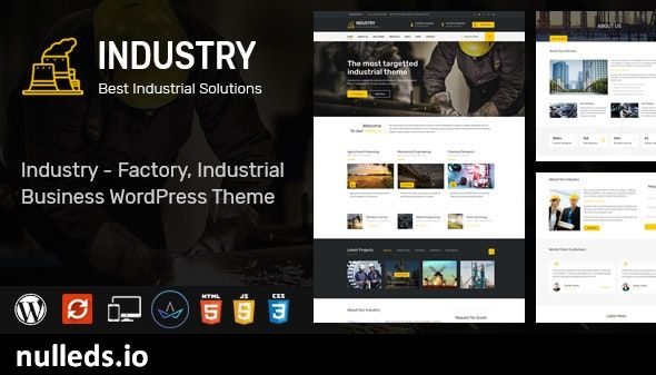 Industry - WordPress Theme for Factory and Industrial Business