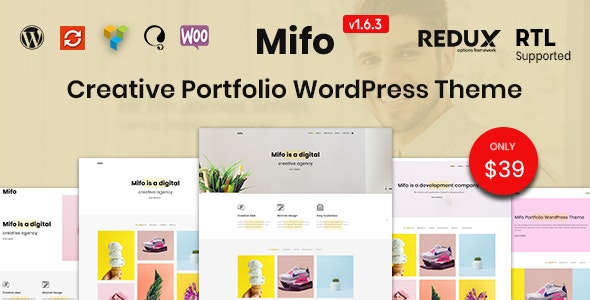 Mifo - Creative Minimal Portfolio WordPress Theme