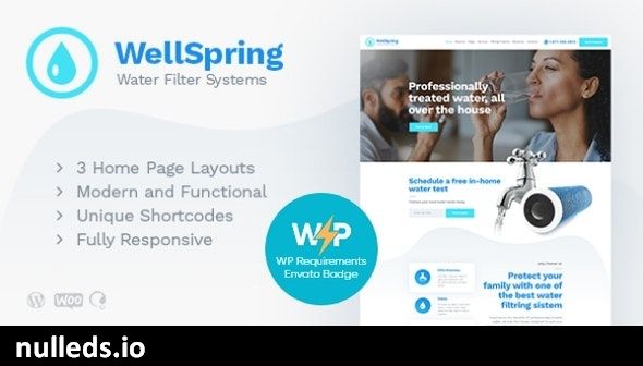 WellSpring | Aqua Filters & Drinking Water Delivery WordPress Theme