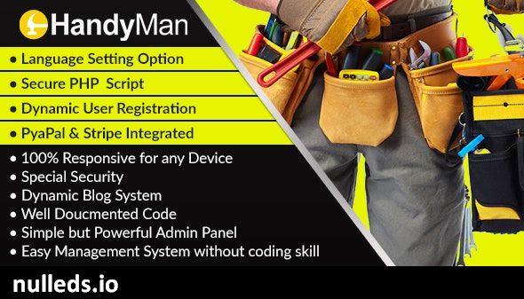 MyHandyman - Dynamic Handyman Management Syestem and Directory Script