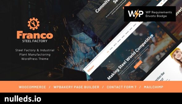 Franco | Steel Factory & Industrial Plant Manufactoring WordPress Theme