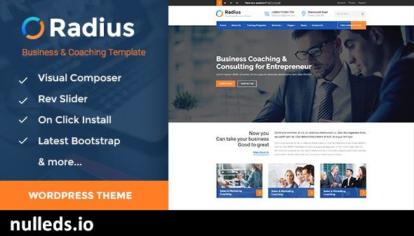 Radius - Business Training WordPress Theme