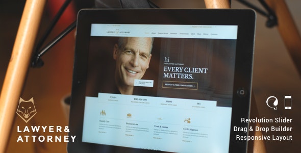 Lawyer & Attorney - WordPress