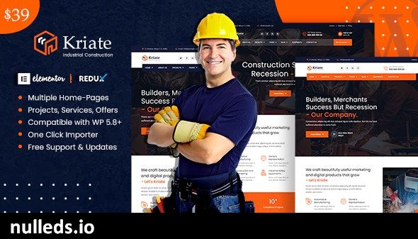 Kriate - Industrial Construction Multipurpose WordPress Theme