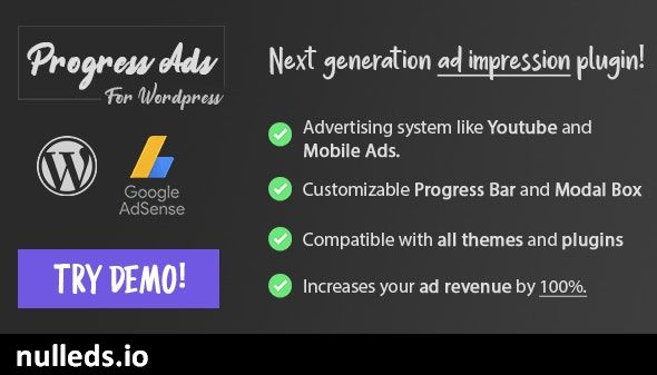 Progress Ads - WordPress Skippable Ads Plugin