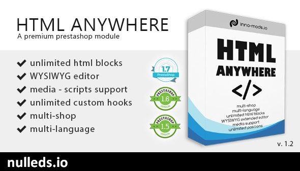 Html Anywhere for Prestashop