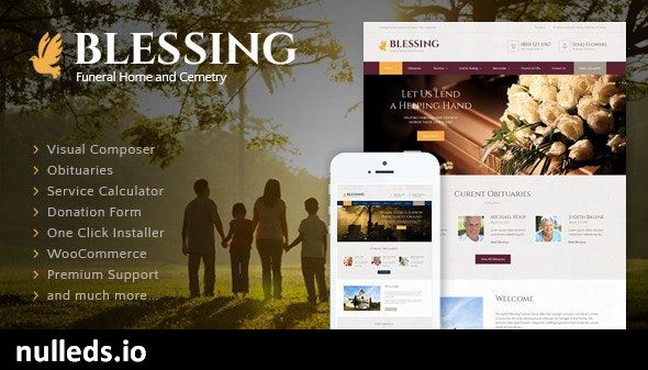 Blessing | Funeral Home Services & Cremation Parlor WordPress Theme