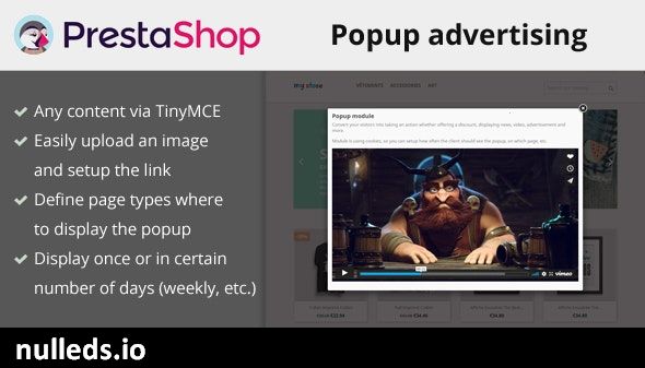 Popup advertising for Prestashop