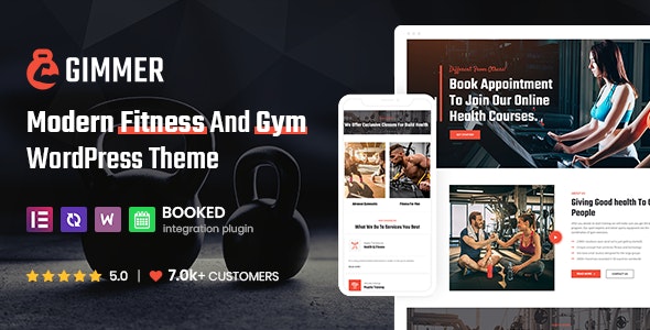 Gimmer - Fitness & Gym, WordPress Theme