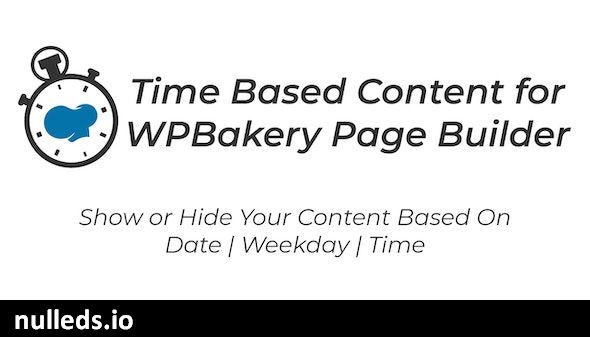 Time Based Content For WPBakery Page Builder