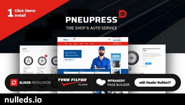 PneuPress - Tire Shop and Car Repair WordPress Theme