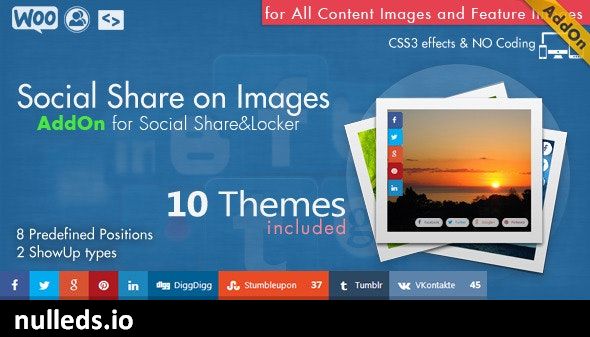 Social Share on Images AddOn - WordPress