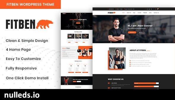 Fitben - Gym Fitness WordPress Theme