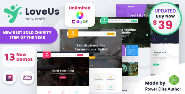 Loveus - NonProfit Charity WordPress Theme