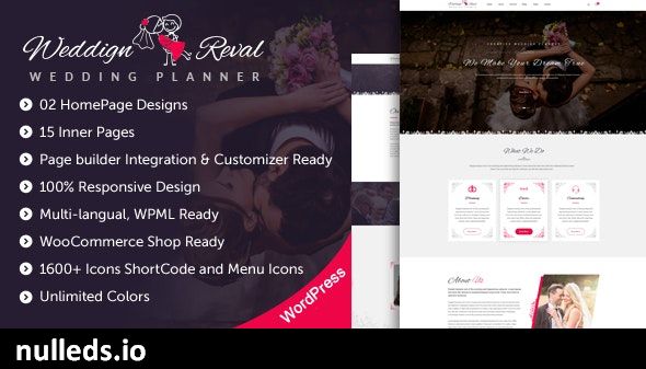 Wedding Reval - Planner & Agency WordPress Theme