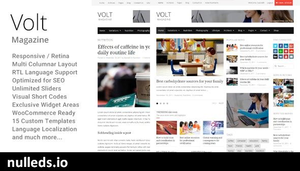 Volt - Newspaper Magazine theme WordPress