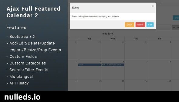 Ajax Full Featured Calendar 2